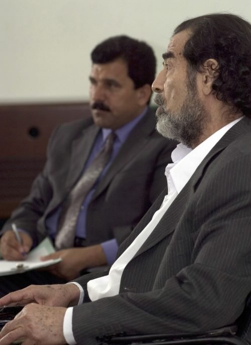 خليل الدليمي مع صدام حسين