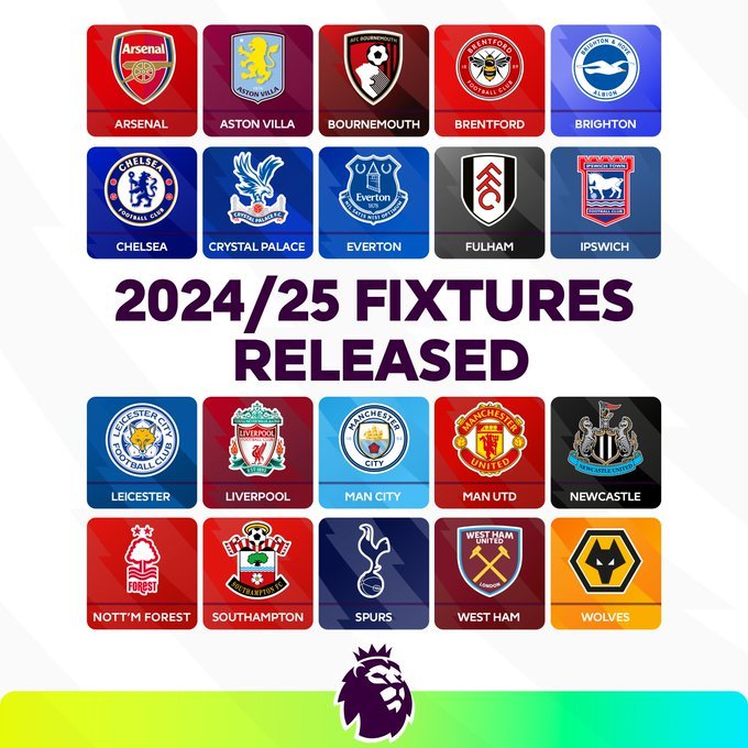 كامل بالصور- جدول مواعيد مباريات الدوري الإنجليزي2024-2025
